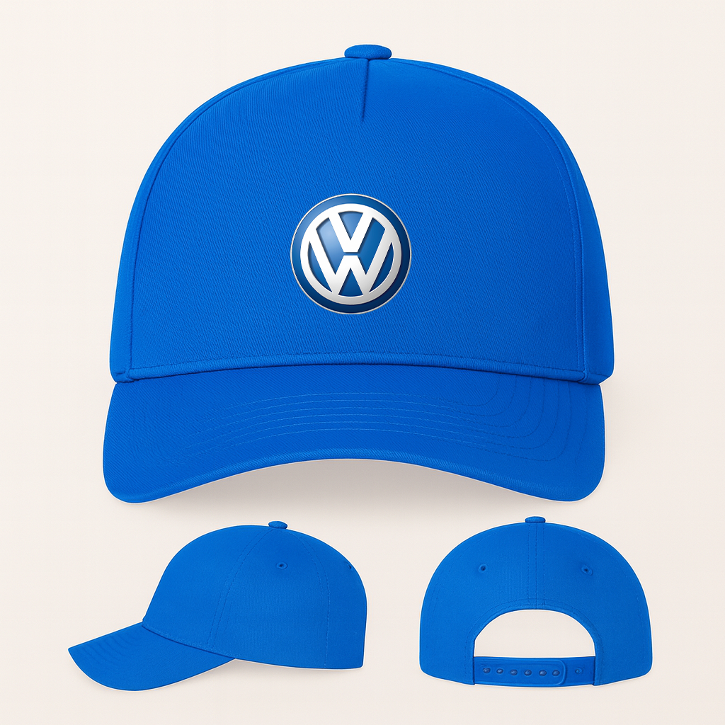 VW Volkswagen Car Five Panel Twill Snapback Cap